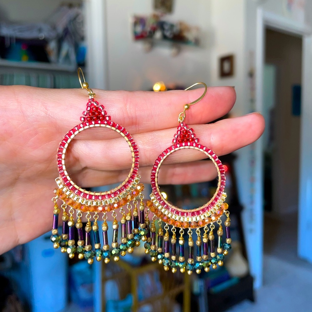 Hand Beaded Earrings